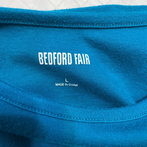 Bedford Fair Teal and Rust long sleeve t-shirts Tops large - Picture 5 of 9